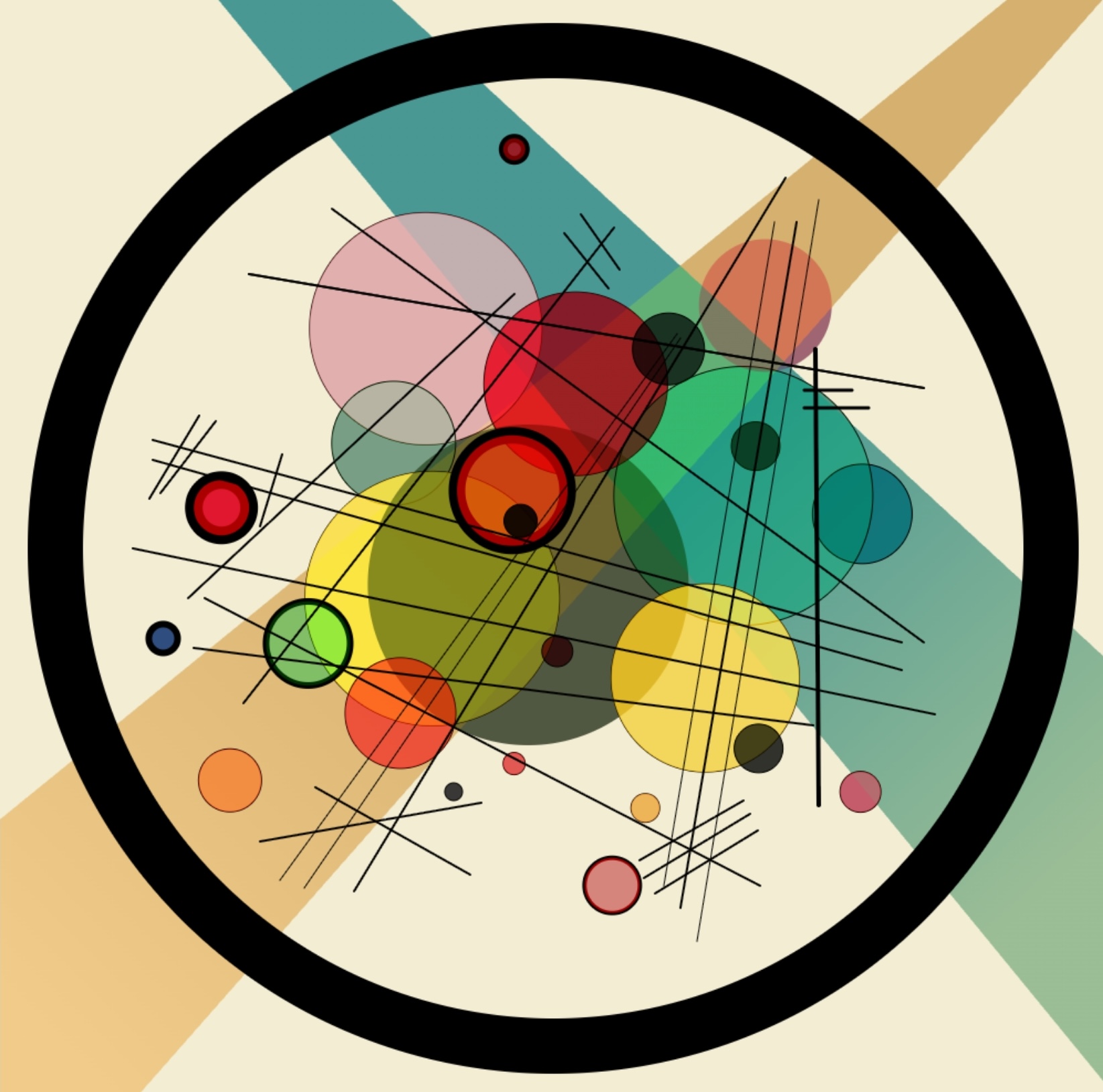 Circles in a circle